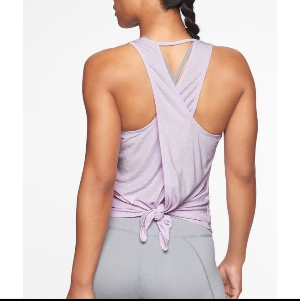 *bundle* Athleta emerald green and mauve Essence Open Back Tank size Small